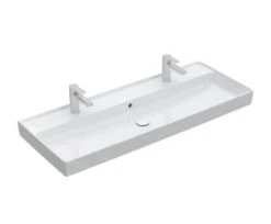Villeroy & Boch Collaro - Lavabo De Mueble 1200x470 Mm, Con Rebosadero, 2 Orificios Para El Grifo, CeramicPlus, Blanco Alpino 4A33C4R1