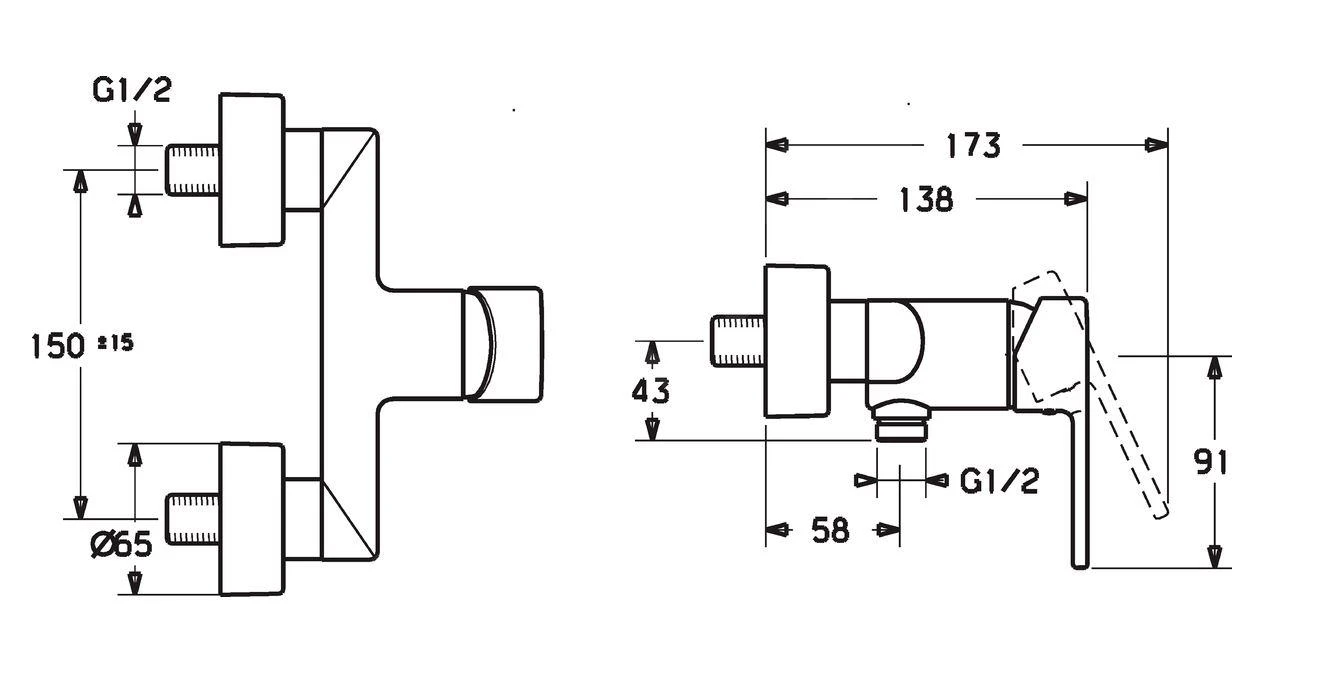 Hansa Ronda - Grifo Monomando De Ducha, Cromo 03670173 4 Hansa Ronda - Grifo Monomando De Ducha, Cromo 03670173 - Imagen 2