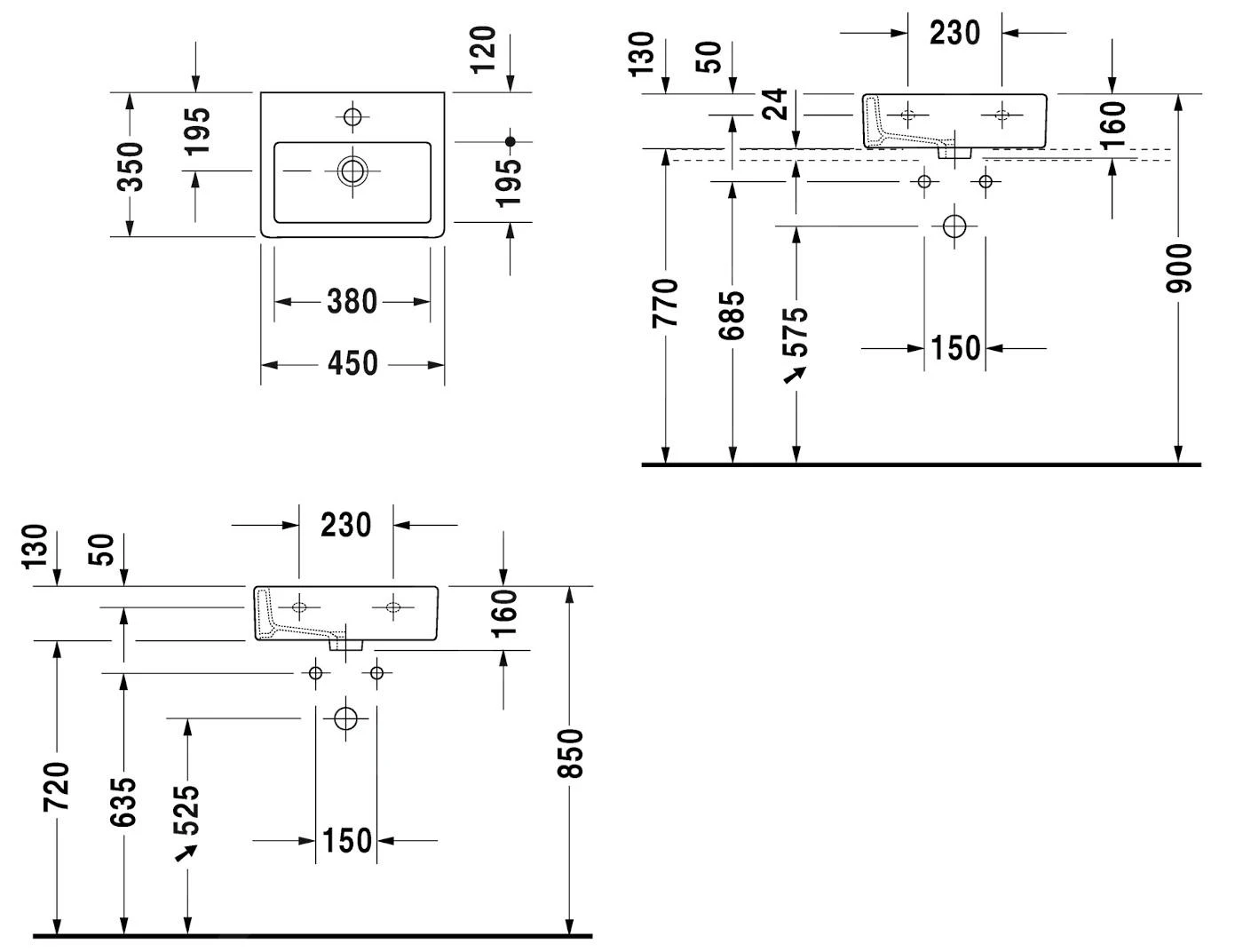 Duravit Vero - Lavamanos De Mueble 450x350 Mm, Con 1 Orificio Para Grifería, Con WonderGliss, Blanco Alpino 07044500271 4 Duravit Vero - Lavamanos De Mueble 450x350 Mm, Con 1 Orificio Para Grifería, Con WonderGliss, Blanco Alpino 07044500271 - Imagen 2