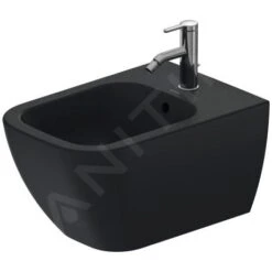 Duravit Happy D.2 - Bidé Suspendido, 365x540 Mm, Orificio Para Grifo, WonderGliss, Antracita Mate 22581513001