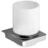 Sapho Zen - Vaso Con Soporte Para Cepillos De Dientes, Vidrio Opalino/cromo 160990 -Baño Suministros Tienda e6eade5ade891d537e3a0408