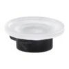 Sapho Gedy Pirenei - Jabonera Con Soporte, Negro Mate/cristal Satinado PI1114
