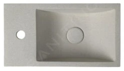 Sapho Small - Lavamanos Crest, 400x220 Mm, Con 1 Orificio Para Grifo A La Izquierda, Nanofibras, Arenisca Blanca AR410 -Baño Suministros Tienda ef4681a72c16b5fe308041bb