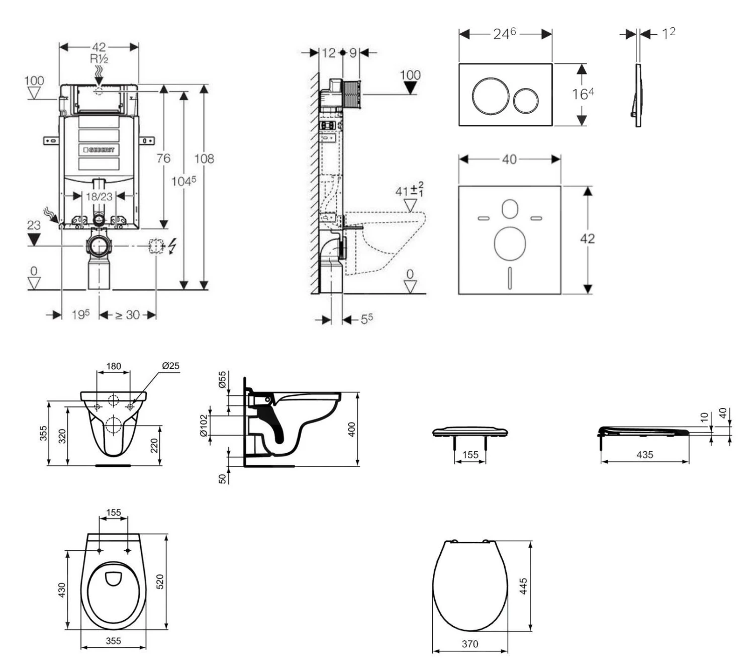 Geberit Kombifix - Conjunto De Módulo De Instalación, Inodoro Alpha Con Asiento, Pulsador De Descarga Sigma01, Blanco/cromo 110.302.00.5 NR4 4 Geberit Kombifix - Conjunto De Módulo De Instalación, Inodoro Alpha Con Asiento, Pulsador De Descarga Sigma01, Blanco/cromo 110.302.00.5 NR4 - Imagen 2