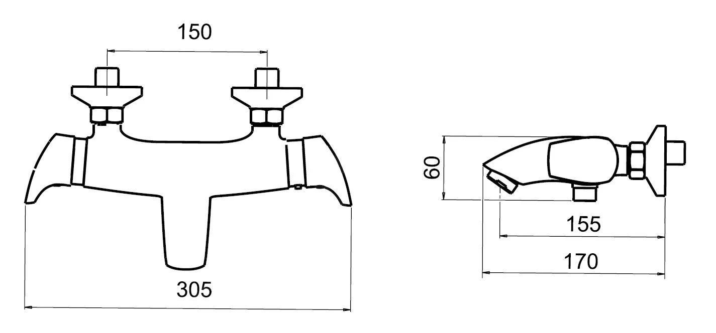Novaservis Metalia 57 - Grifo Termostático De Bañera, Cromo 57920/1,0 4 Novaservis Metalia 57 - Grifo Termostático De Bañera, Cromo 57920/1,0 - Imagen 2