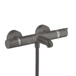 Hansgrohe Ecostat Comfort - Grifo De Bañera Termostático, Cromo Negro Cepillado 13114340