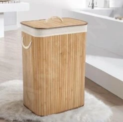 Compactor Free - Cesta De Ropa Sucia 450x300x600 Mm, Bambú RAN5217 -Baño Suministros Tienda f80096cd8ffc01c5c7e402a8